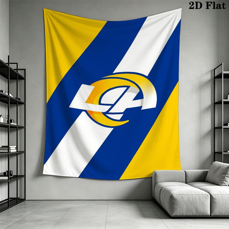 Los Angeles Rams Wall Tapestry Aesthetic Wall Hanging Printed Fabric Blanket Decorative Tapestries for Bedroom Living Room Home Decor