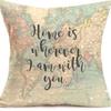 American Retro Printed Linen Pillowcase Living Room Sofa Office Pillow Car Cushion Cover