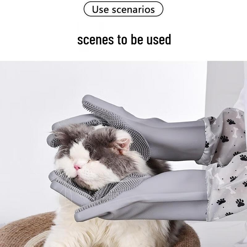 JINGRUIXIANG Pet Bath & Grooming Silicone Glove