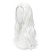 White Long Loose Wave Wig with Middle Part - Natural-Looking Synthetic Fiber for Cosplay, Party & Daily Styling