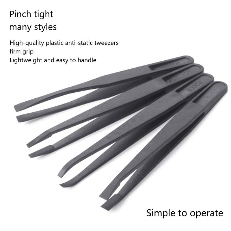 652F 8 Pieces/set Carbon Fiber Tweezers DIY Repair Tool Tweezers Set for Electronics Jewelry Making Repairing China Mainland