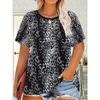 Fashion Women's Striped Printed Top Casual Loose Short Sleeves Comfortable Breathable T-Shirts Women’s