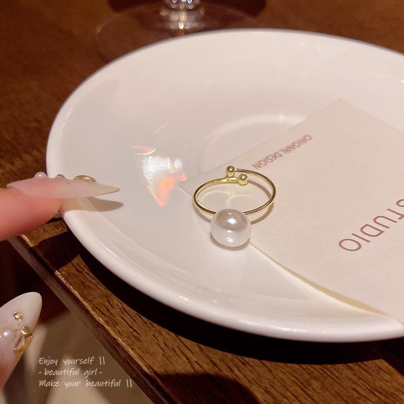 Eleganter Perlen-Offener Ring - Leichter Luxus, Vielseitig, Hochwertig