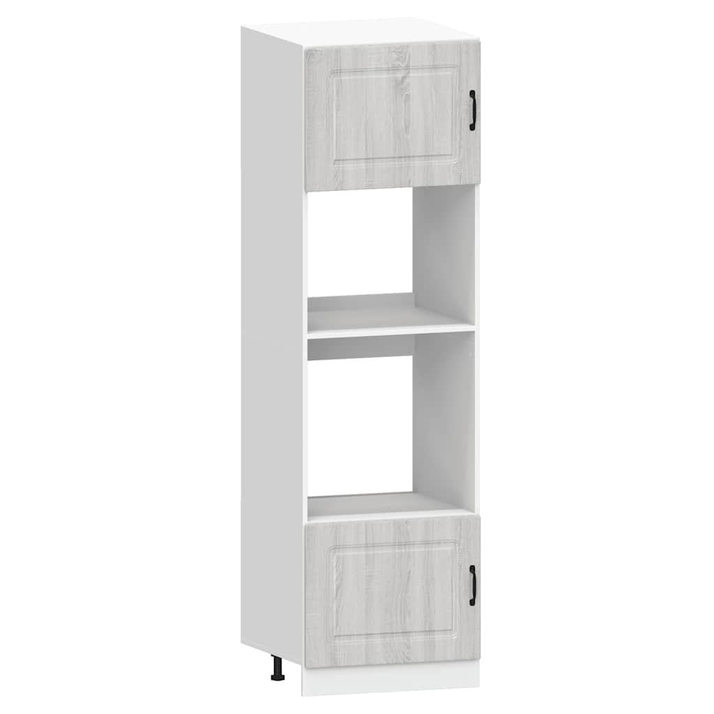 7 Piece Kitchen Cabinet Set Kalmar Grey Sonoma Particleboard