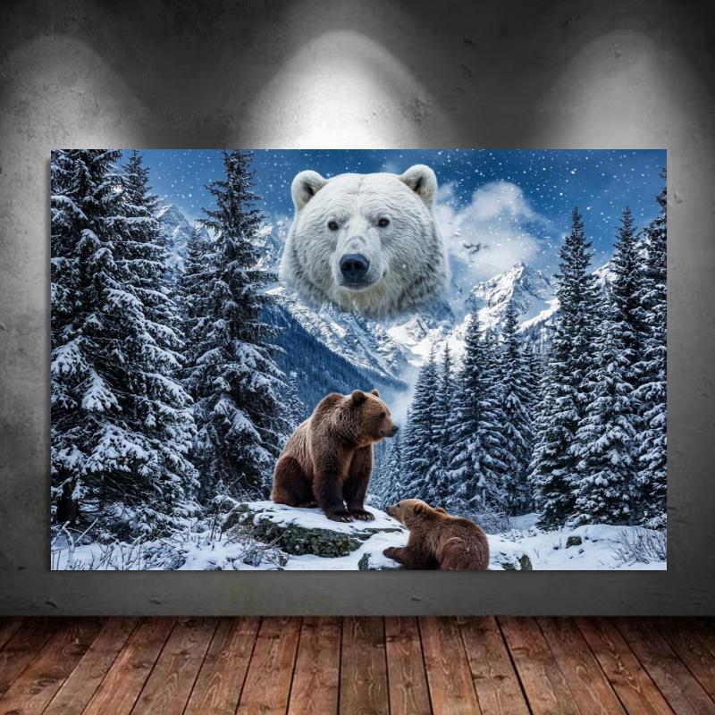 Bear 100% Round Full Drill 5D DIY Diamond Painting Embroidery Cross Stitch Rhinestone Décor