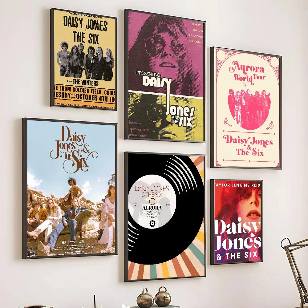 Daisy Jones The Six Płótno Malarskie Plakat Dom Salon Sypialnia Bar Kawiarnia Dekoracja Artystyczna Wystrój Pokoju