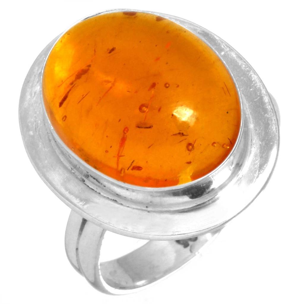 925 Sterling Silver Ring Women Gemstone Handmade Jewelry Easter Gift Amber Amethyst Black Onyx Carnelian Garnet Quartz Green Onyx Gold Stone Fashion