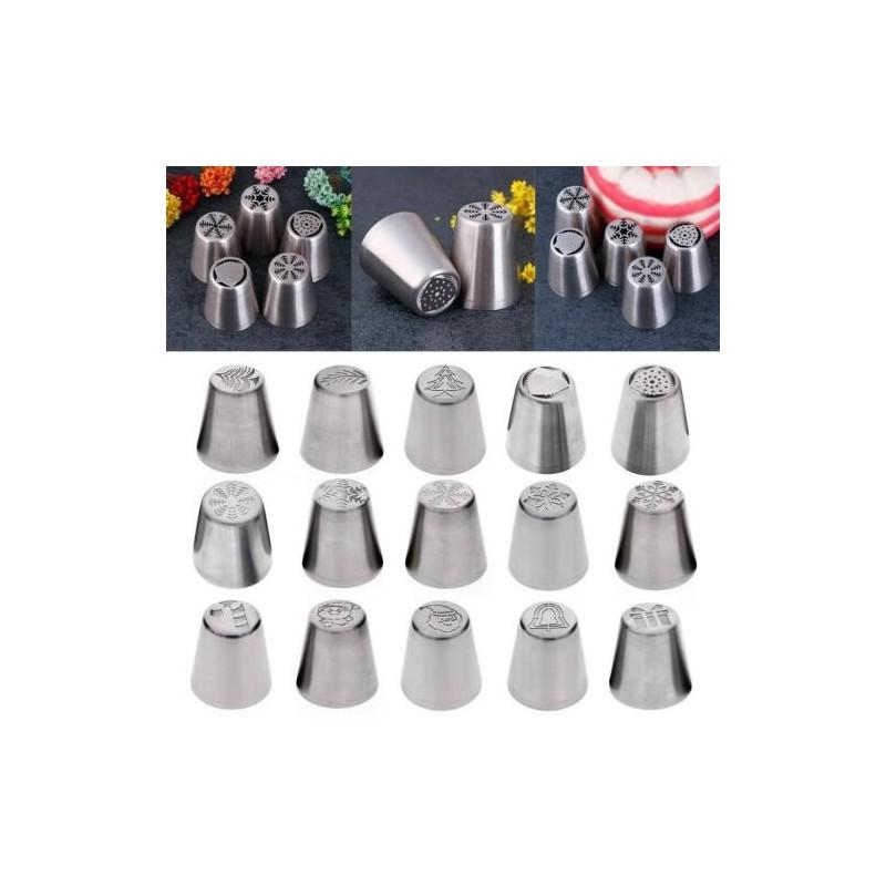 Premium Quality 1pc Christmas Tree Icing Russian Piping Tip Leaf Nozzle Cupcake Set For Effortless Decorating