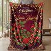 Christmas Custom Name Printed Flannel Blanket Warm Comfort Bed Throw Home Decor Holiday Gift