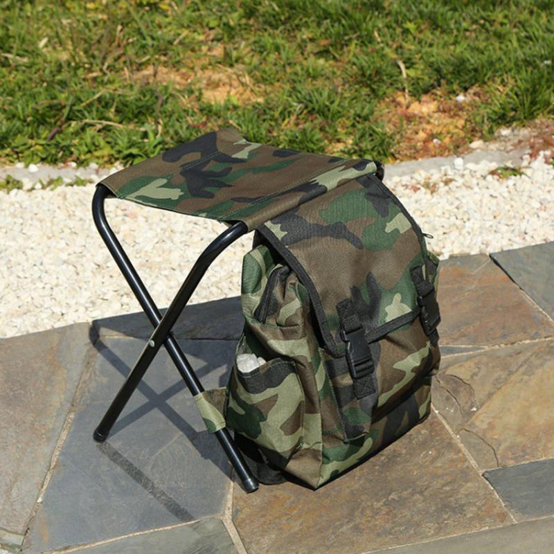 Useful Backpack Cooling Chair - Portable Folding Seat Stool Lightweight For Camping Traveling Hiking Outdoor Equipment