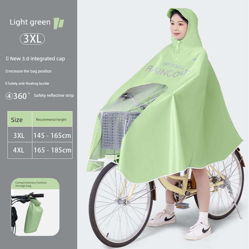 Yueshun Elektrikli Bisikletler İçin Yağmurluk, Tek Kişilik, Unisex, Tam Vücut Yağmur Koruması, Öğrenciye Özel Sürüş Yağmur Pançosu