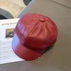 Y2K PU Beret Korean Style Octagonal Cap Casual Painter Hat  Outdoor