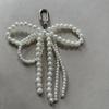 Lovely Pearl Beaded Bowknot Keychain Pendant Bag Phone Pendant Women Backpack Handbag Charm Lovely Hangings Decoration