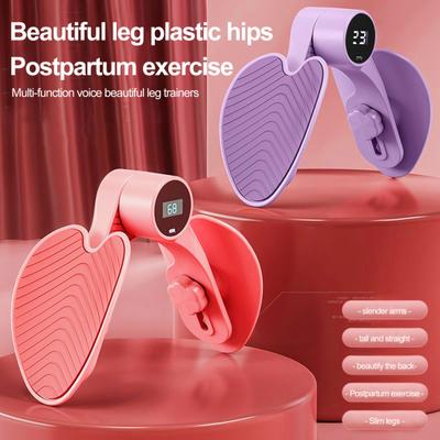 Thigh Master with Counter LCD Display 3 Levels Adjustable Ergonomic Pelvic Floor Muscle Trainer Men Women Inner Thigh Leg Hip Exerciser Toner