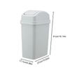 Swing Top Trash Can 10L Creative Trash Bin Tall Garbage Can Thickened Kitchen Waste Basket Leak-Proof Bathroom Garbage Bin