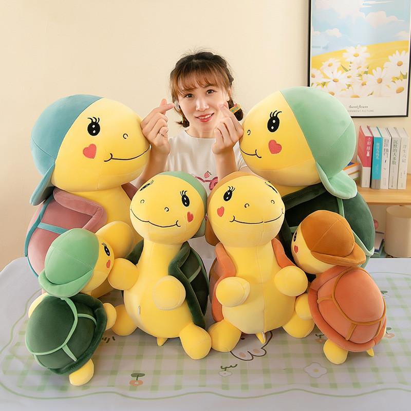 Turtle Wearing Hat Plush Toy Cute Cartoon Girl Children Birthday Gift Holiday