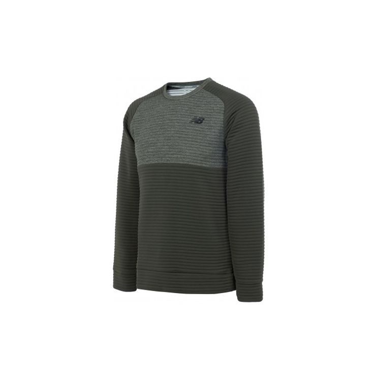 

Вязаная толстовка с круглым вырезом New Balance, мужские топы, серая MT93929-CG2