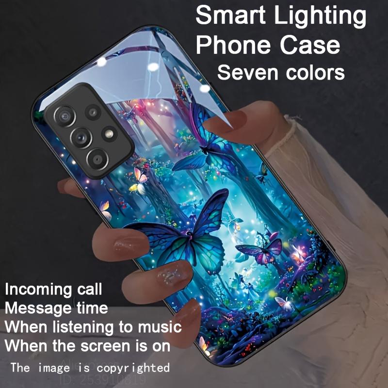 

Moonlight Forest Butterfly LED Phone Case For Xiaomi POCO X3 X4 X5 X6 X7 X7 Pro 14T 13T POCO F6 F7 Pro Luminous Phone Cover Redmi K40 Gaming