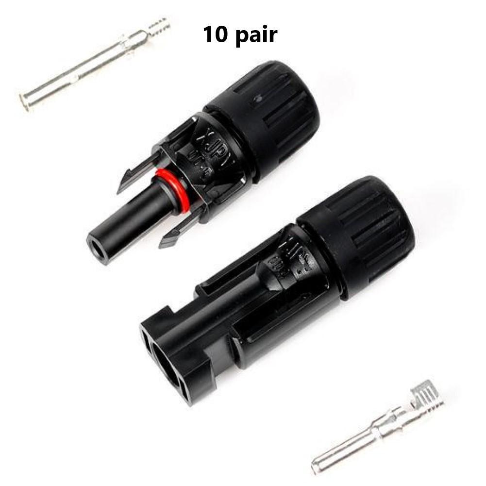 

10 пар водонепроникних кабельних з єднувачів FOR Solar Pnel, штекер/гніздо 10pairs