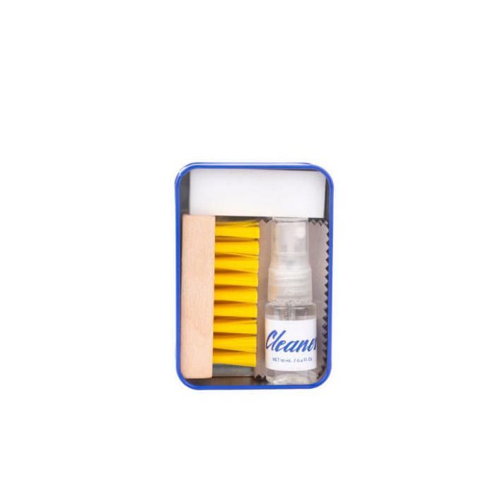 Set de cirage pour chaussures - Kikkerland - 5 pièces - Bois et microfibre - 11 x 8 cm - Nettoyage facile