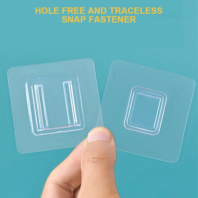 1/2/3PCS Storage Rack Wall Mounted Strong Non-marking Reusable Transparent Home Storage Hanging Shelf Seam Adhesive