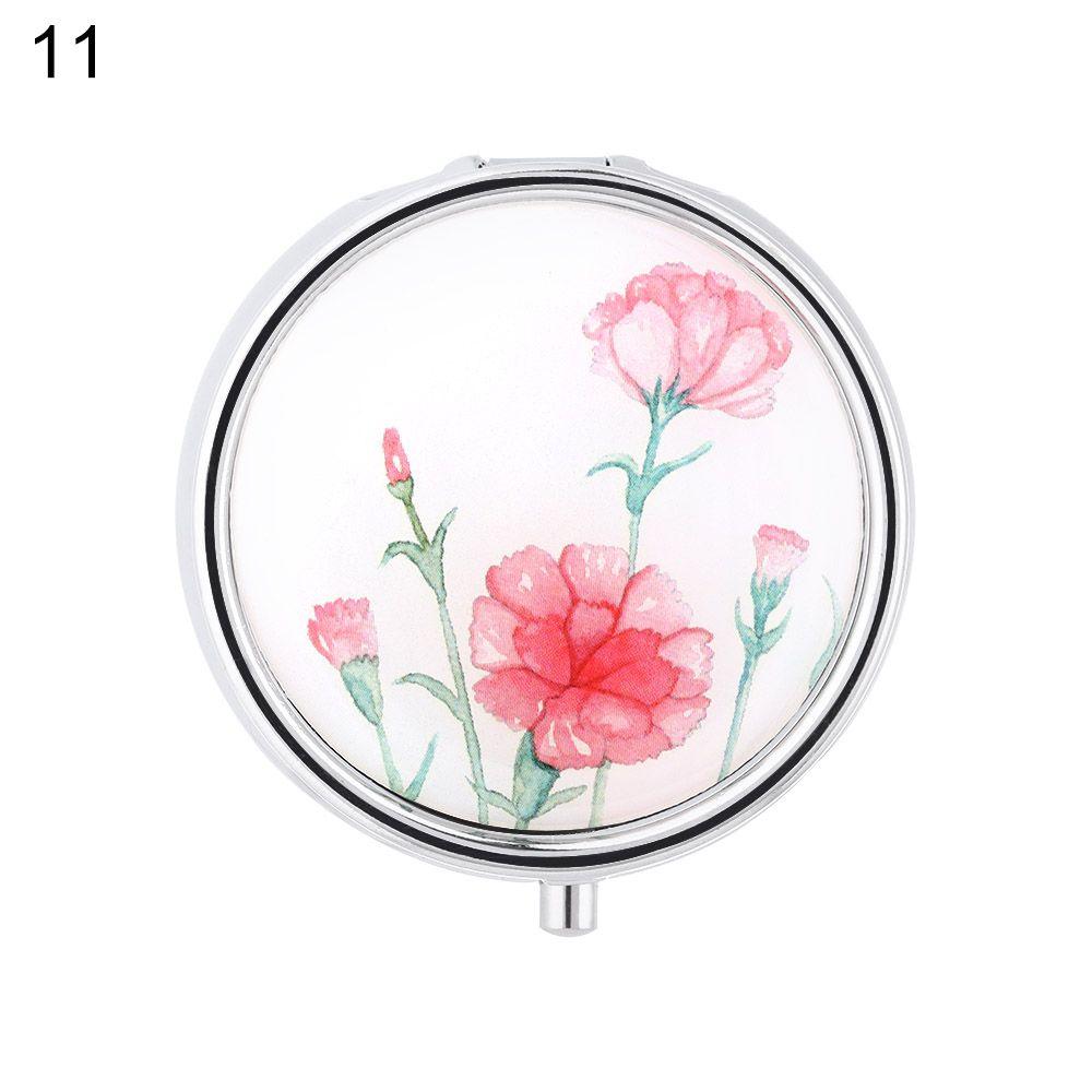 Metal Portable Travel Pill Box Medicine Organizer Pill Cases Makeup Storage Container