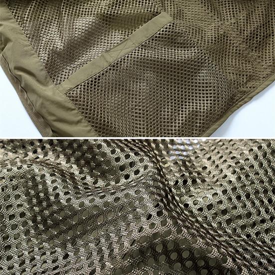 Vest Multiple Pockets Fastener Tape Air Holes Popular Jacket Multifunctional Outdoor for