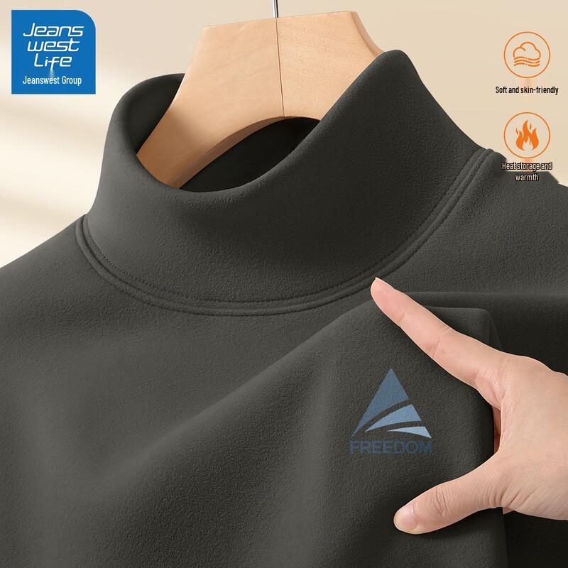 JEANSWEST LIFE Men's Thermal Fleece Lined Long Sleeve T-Shirt