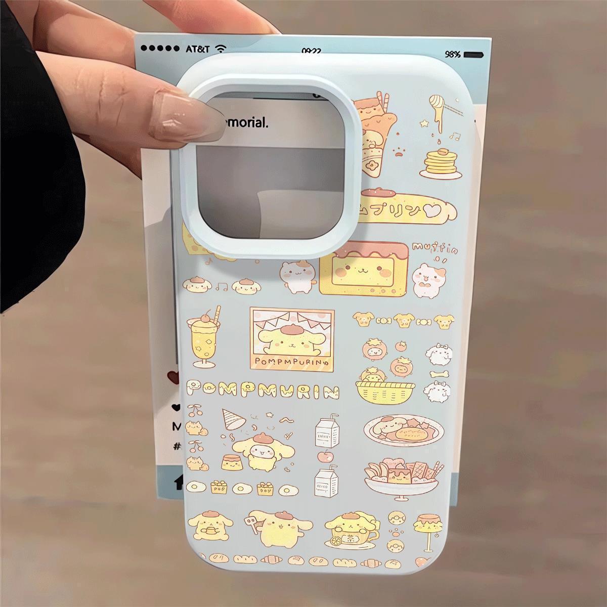 

Pompompurin Dessert Phone Case for 17 Pro Max/16 Pro/15 Pro/14 Plus/13 - Cute & Creative Glutinous Rice Shell Design iPhone 12