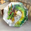 1 PC Automatic Folding Umbrella - Fantasy Dragon Pattern, Portable & Foldable Design with 8 Ribs, Christmas Birthday Gifts