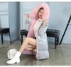 Autumn and Winter Women's Thickened Coat with Large Fur Collar Loose Mid-length Student Windproof Warm Coat