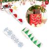 Adhesive Labels for Holiday Crafts 500PCS Christmas Hat Stickers Roll, Waterproof PET Self-Adhesive Labels, Festive Scrapbooking Flash Glitter