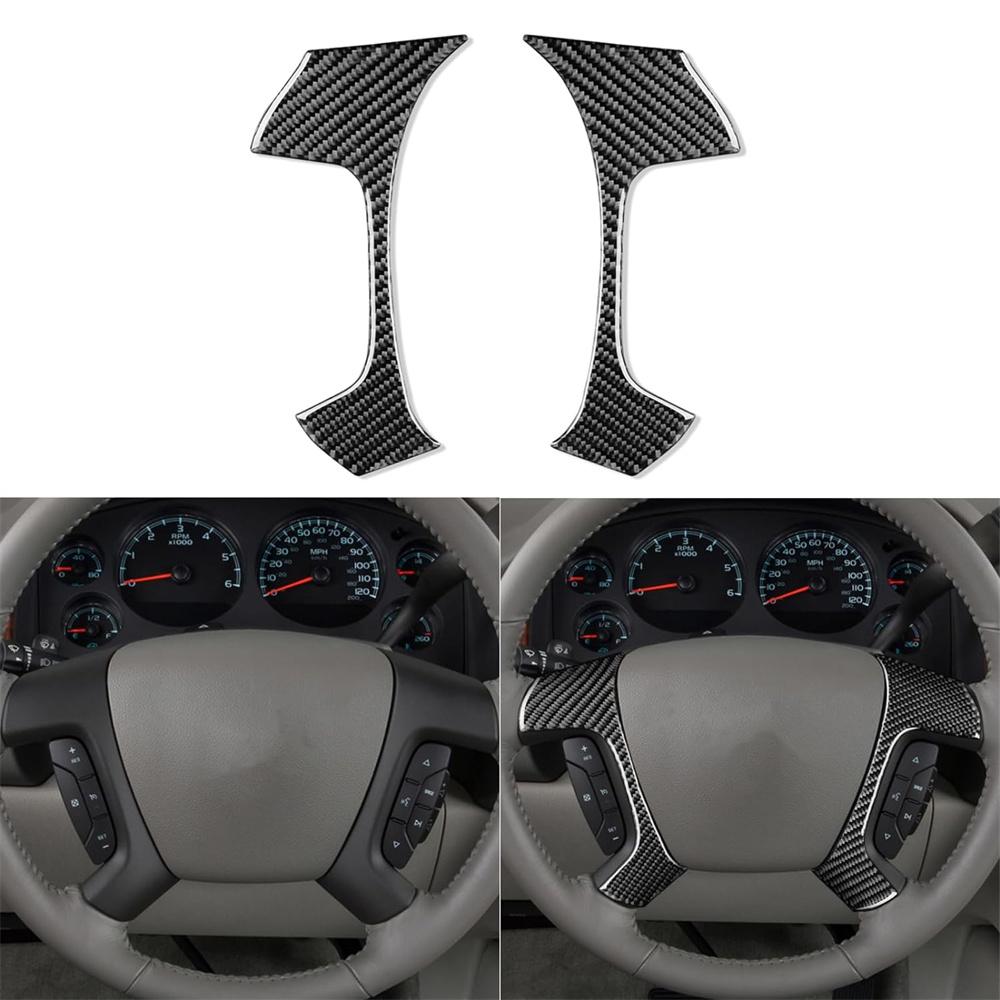 3Pcs For 07-13 Chevy Tahoe Silverado Sierra Dashboard Steering Wheel Cover Trim