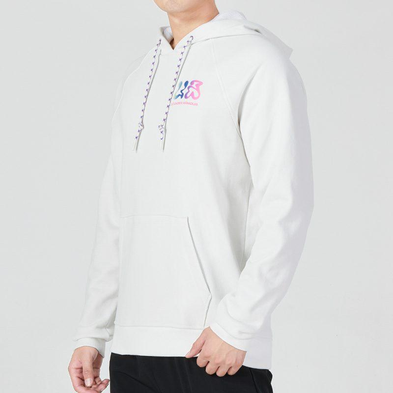 Under Armour Elevated Sweatshirts Men's White Hooded Moderate Regular 1373844-112