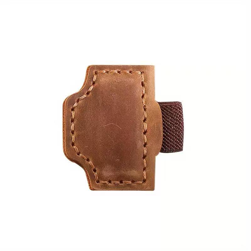 Retro Crazy Horse Leather Magnetic Bookmark & Pen Holder with Free Custom Laser Engraving