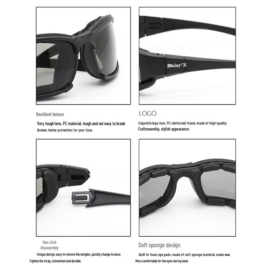 Spot Daisy X7 Tactical Windproof Goggles: Military, Shooting, Off-road, Polarized Motorcycle Glasses