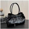 Large-capacity Belt-style Casual Solid-color Business Shoulder Bag with Side Pocket