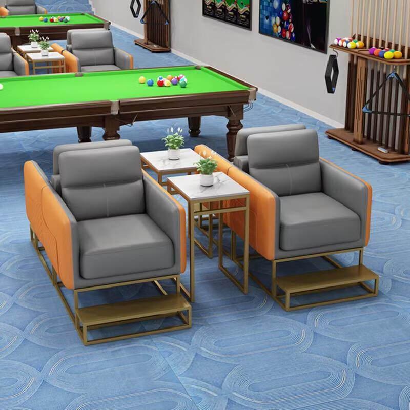 Jundingying Coffee Single Sofa with Footrest for Billiards Clubs
