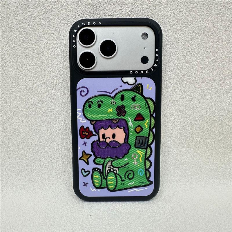 Trendy Oxygen Series Cartoon Mr. Mustache iPhone 17 Pro Max Drop-Proof Skin-Feel Case iPhone 17 Pro Max