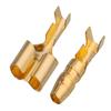 60Pcs Car Electrical Wire Connector Diameter 4Mm Female Male And Case Cold Press Terminal 1In2Out Bullet Crimp Terminal