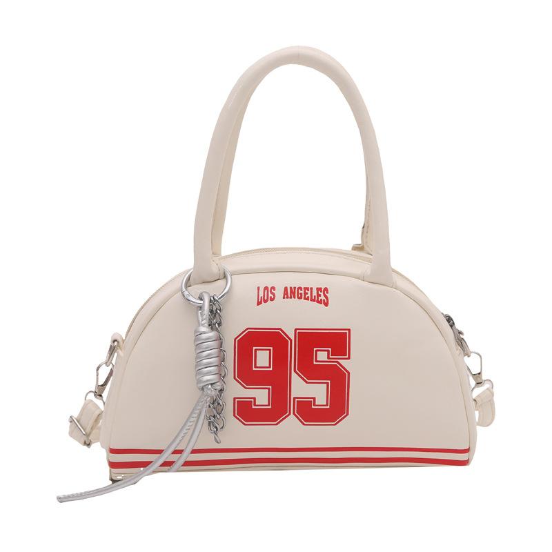 American retro portable bowling bag women's 2025 autumn and winter new fashion saddle bag versatile shoulder messenger bag