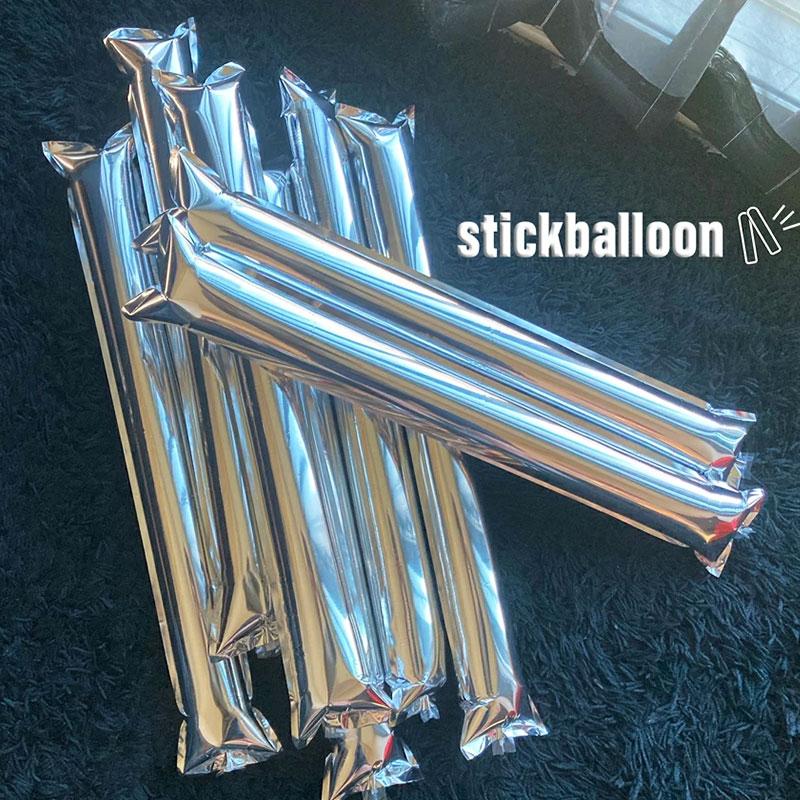 

40pcs Cheering Sticks Vibrant Metallic Thunder Sticks Inflatable Sticks Cheerleading Noise Maker Balloons Soccer Parties срібний