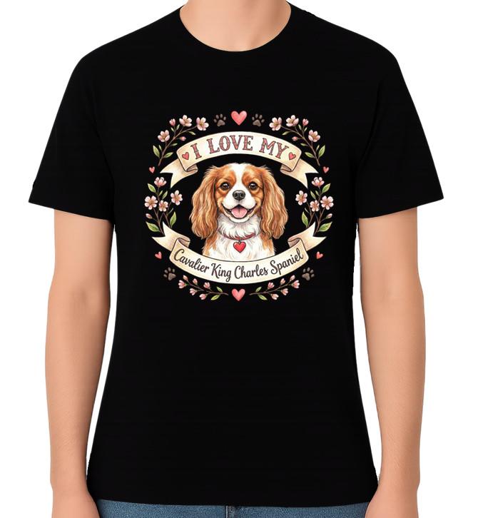 I Love My Cavalier King Charles Spaniel Unisex Dog Lover Graphic T-Shirt S