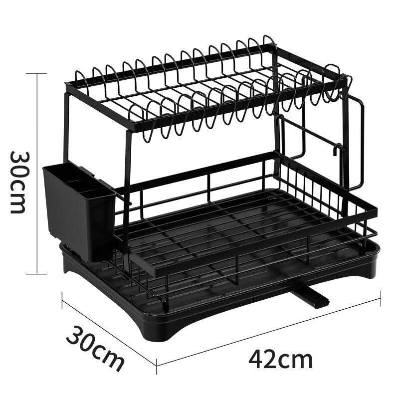 Double Layer Metal Dish Drying Rack