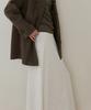 Lingseoul [Select Length] Lace Banding Skirt - Ivory (Midi/Long)