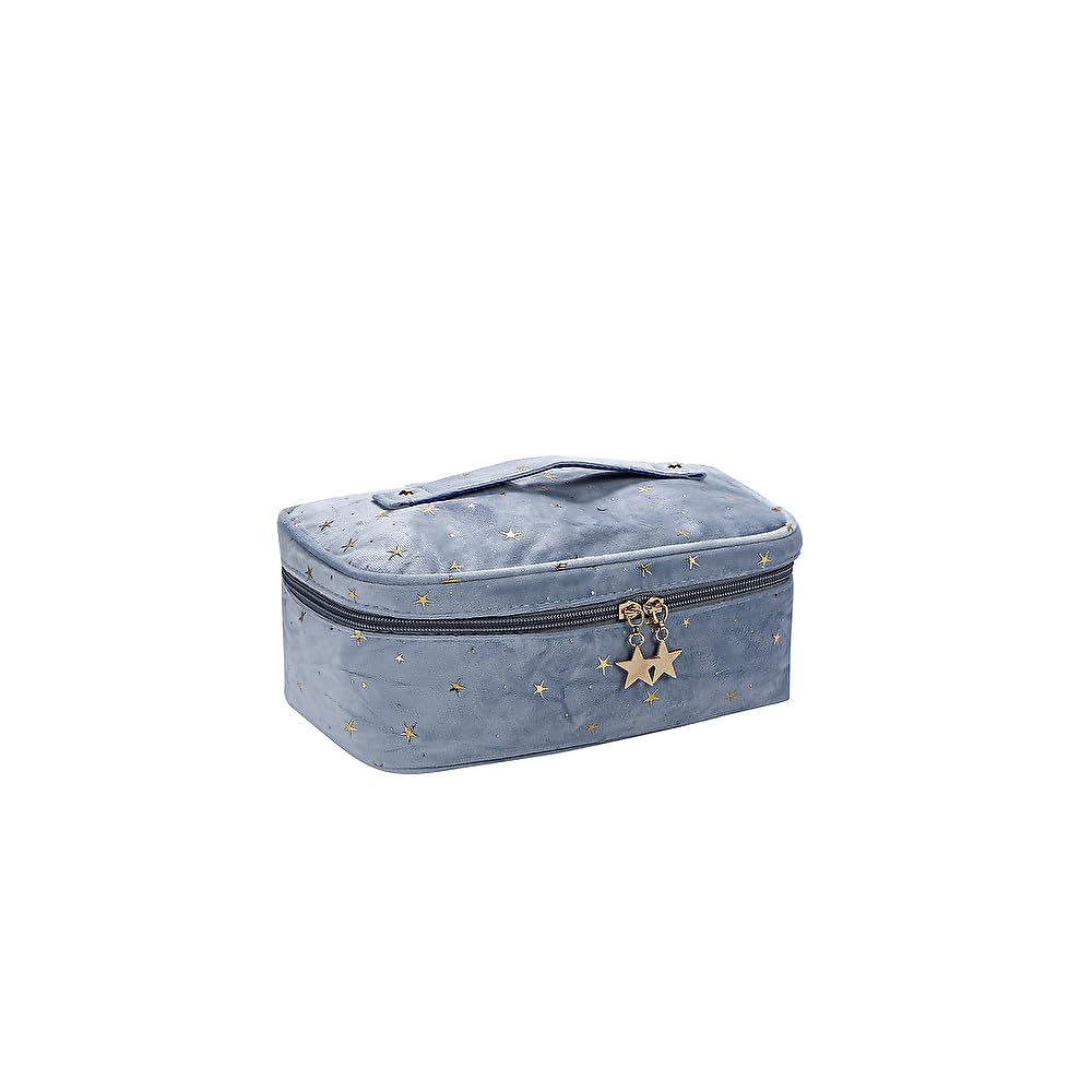 

OneColor Leaf Cosmetic Pouch with Star Cute and Stylish for and Small Travel Organizer Pattern, Women, Cosmetics, Makeup, Items, (Blue, Large) синий