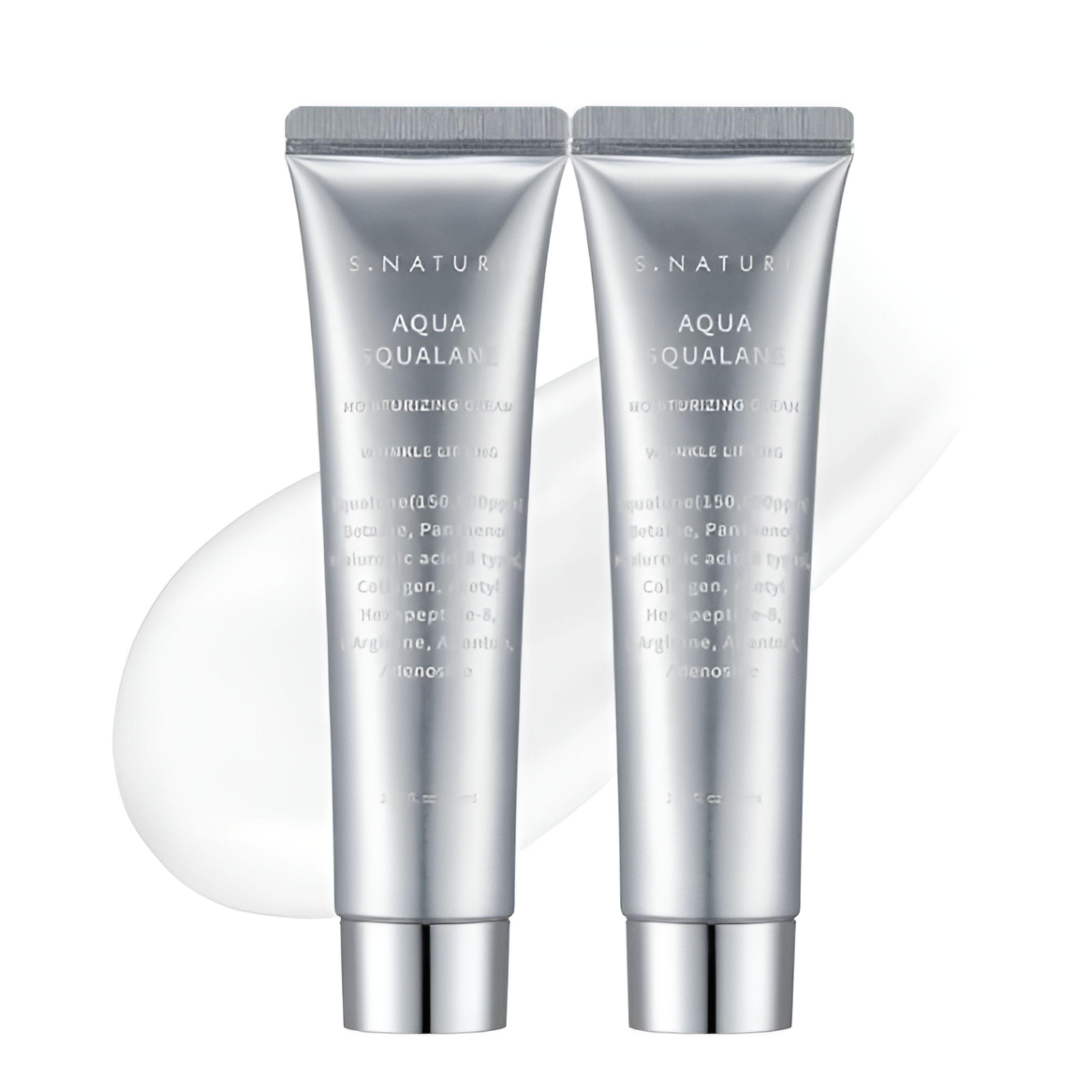 

1+1 Pore Hydration Genius Cream] S.NATURE Aqua Squalane Moisturizing Cream (60ml + 60ml)