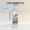1PC Owl Bird Family Nest Art Print 750ml Color Plastic Sports Water Bottle Leakproof Flip Straw Lid Suitable for Sports Office Home Use