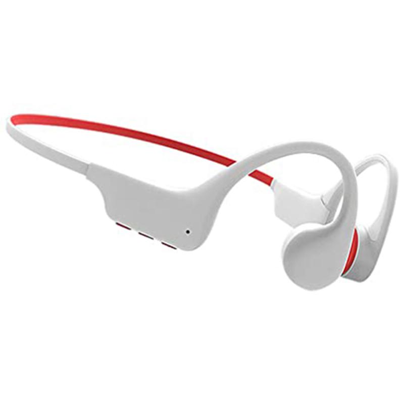 

SOUNDER X6 Bone Conduction Bluetooth-compatible Headset Wireless Headphone Waterproof Earphone White+Red