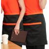 Dacron Chef Apron Solid Color Household Cleaning Apron Simple Waiter's Half-length Apron